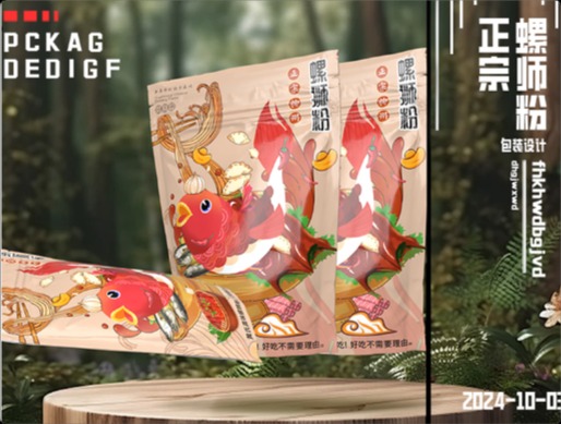 傳統飲食風味 螺獅粉包裝設計